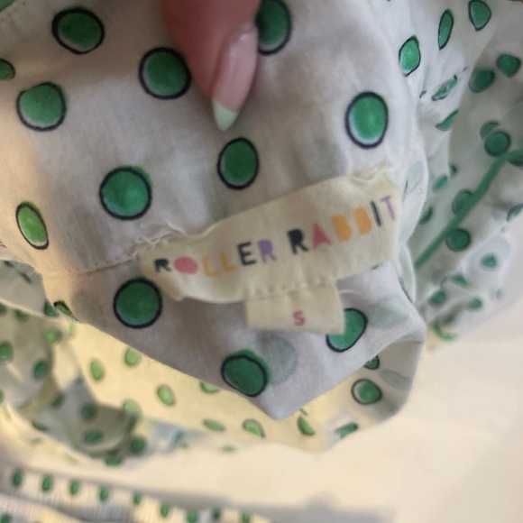 Roller Rabbit Green and White Patterned Pajama Set - Picture 4 of 5